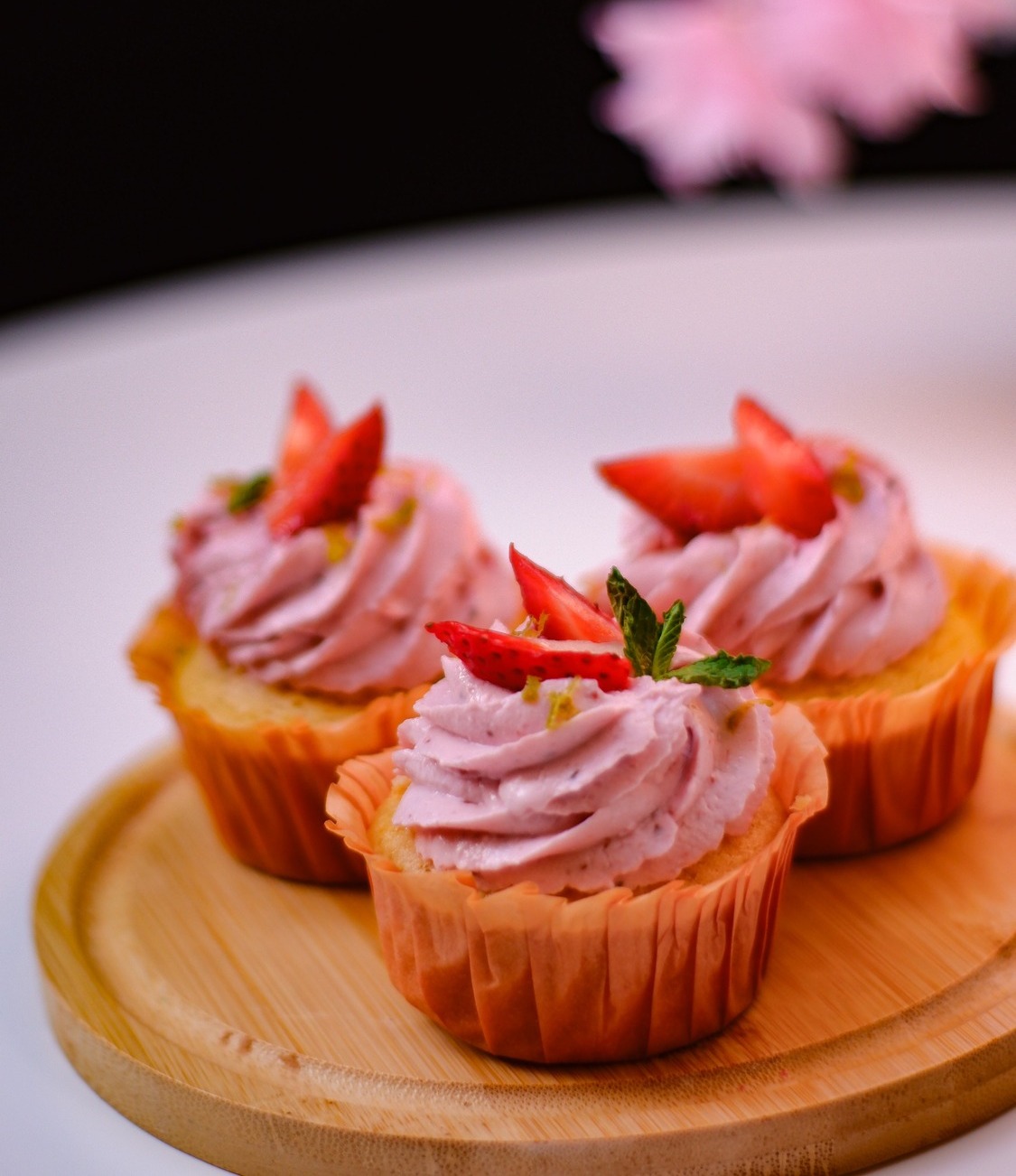 Капкейки "Клубничный мохито"